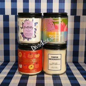 4x Bath & Body Works Variety Single Wick Scented Candle Bundle